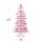 Best Choice Products Pre-Lit Flocked Sparse Christmas Tree Artificial Pine Tree, w/White & Multicolored LED Lights - Pink